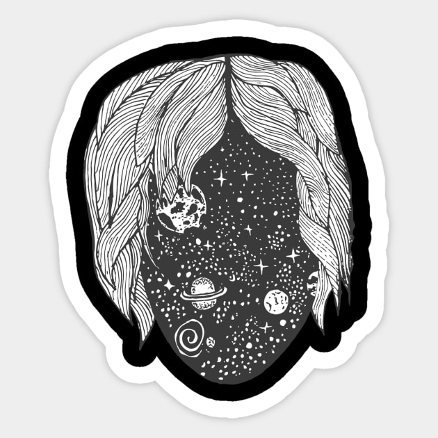 Space Head Sticker by sumringahbungah